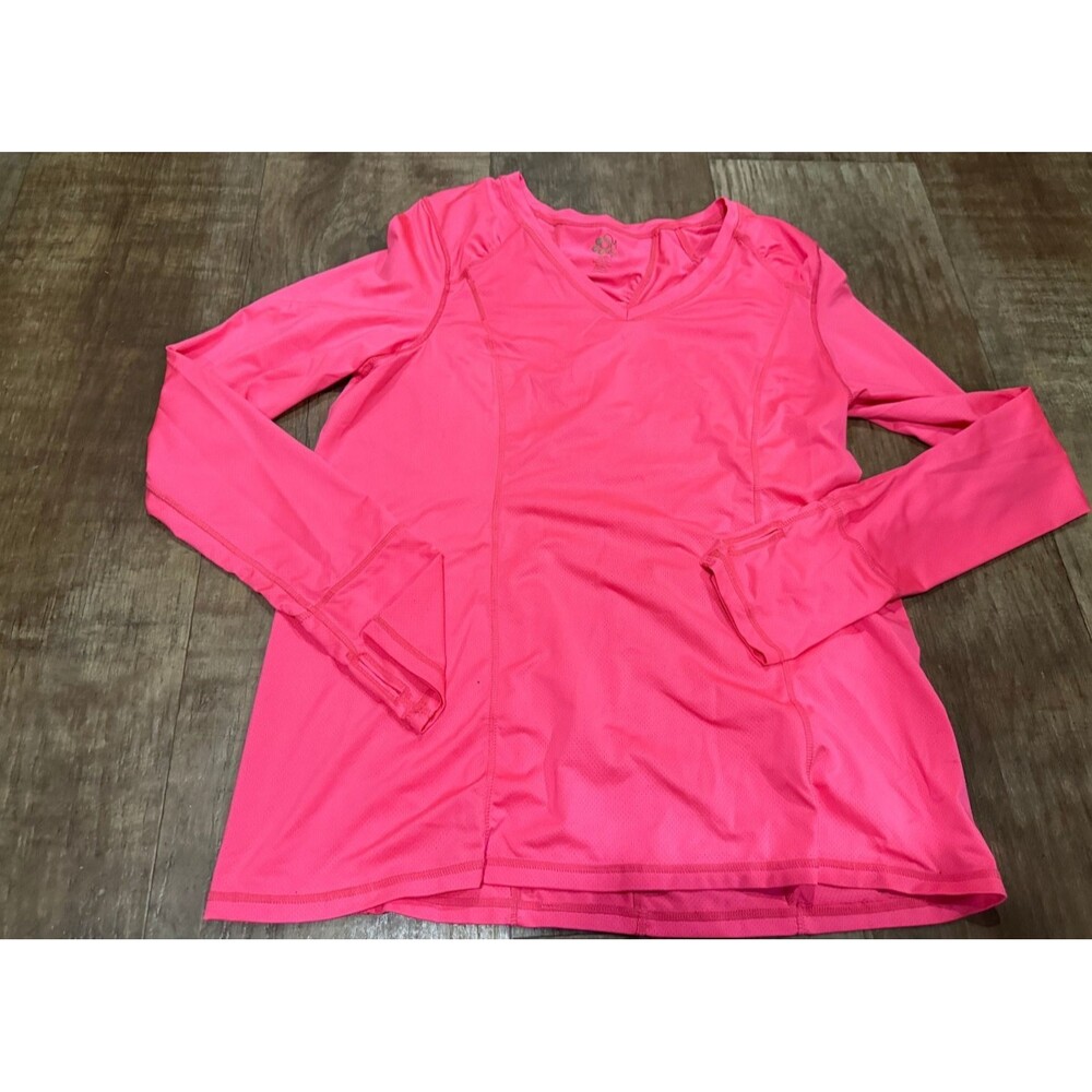 SM Shirt Womens XL Pink Long Sleeve Athletic Activewear